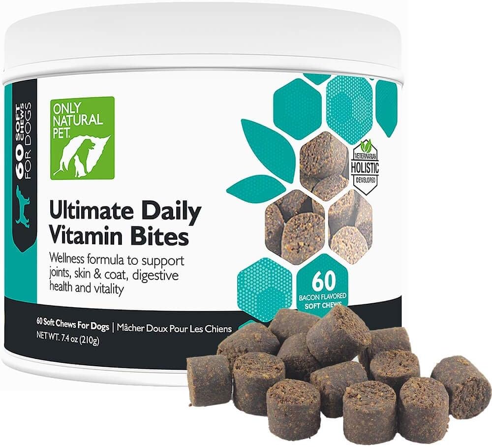 Only Natural Pet Ultimate Daily Vitamins - Complete Multivitamin Supplement for Dogs, 60 Soft Chews - görsel 1