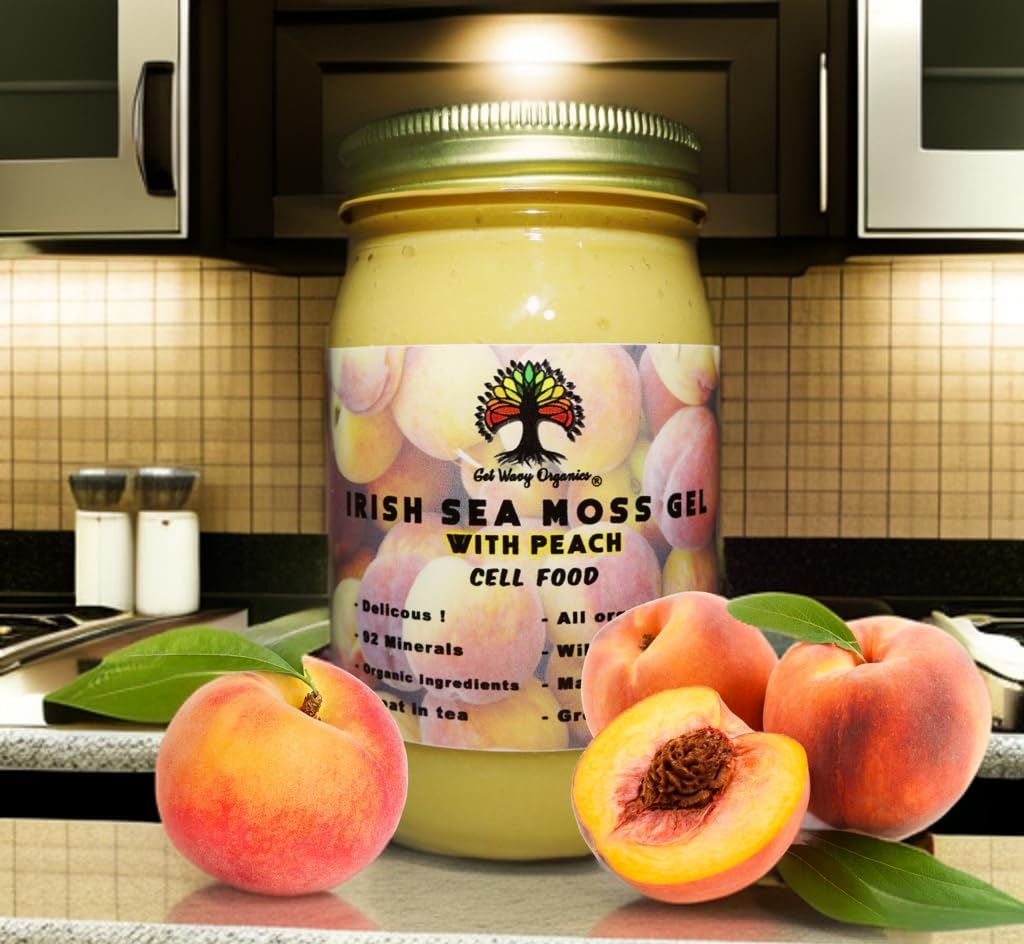 Wildcrafted Irish Sea Moss Gel | Imported, Rich in Vitamins & Minerals (Pack of 1, Peach) - görsel 3