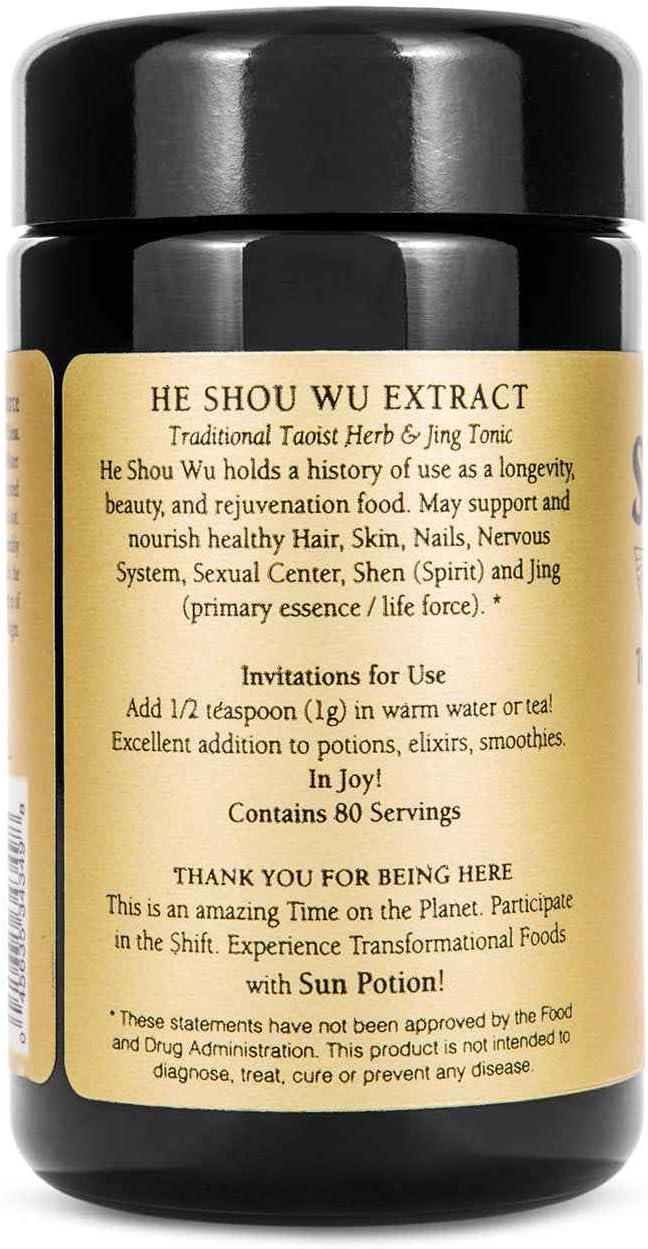 Sun Potion He Shou Wu Powder 10:1 Extract – Fo-Ti Root (Polygonum Multiflorum) Herbal Tonic, 200g - görsel 2