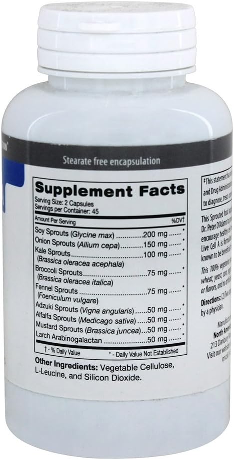 D'Adamo Personalised Nutrition - Live Cell A 90 Capsules - görsel 2
