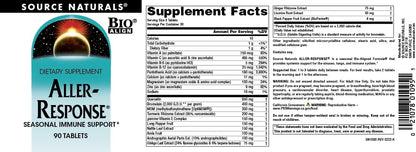 Source Naturals Aller-Response – Seasonal Immune Support – 90 Tablets