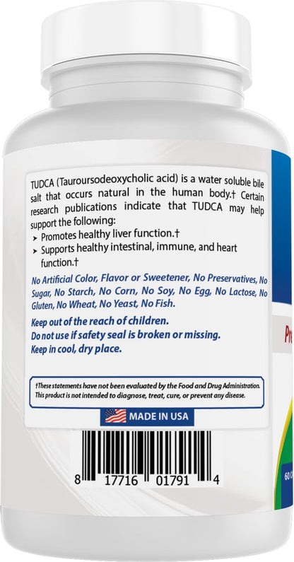 Best Naturals TUDCA 250mg - 60 Vegetarian Capsules