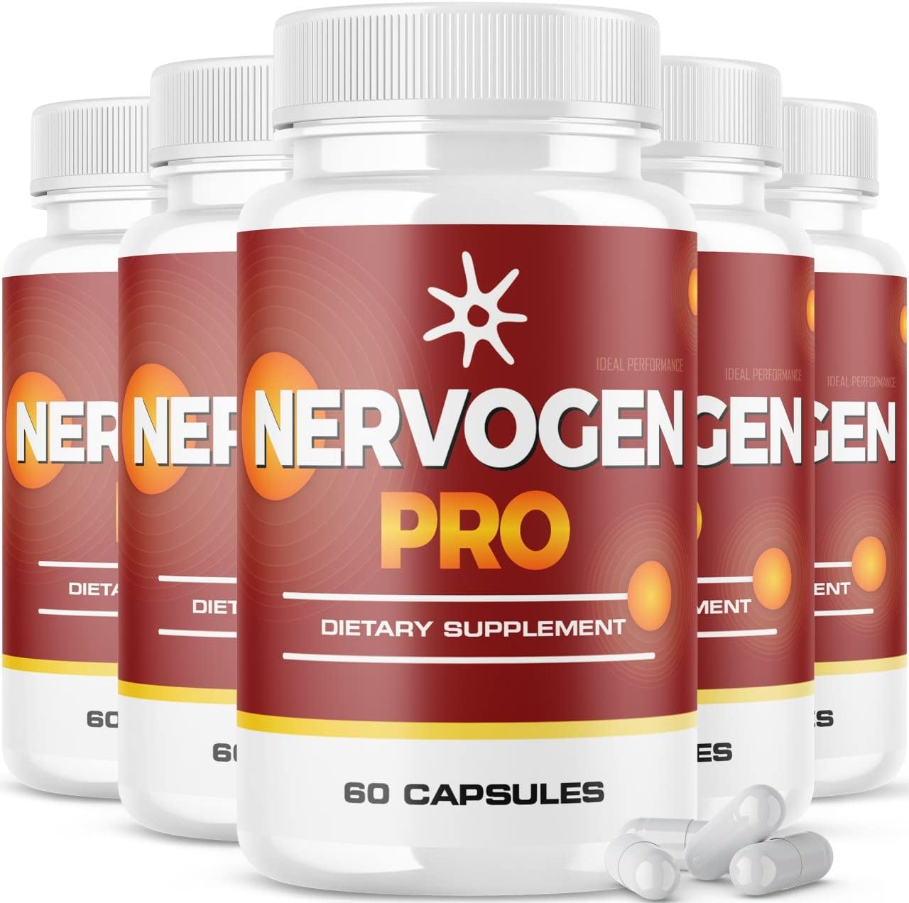 IDEAL PERFORMANCE (5 Pack) Nervogen Pro Food Supplement (300 Capsules) - görsel 1