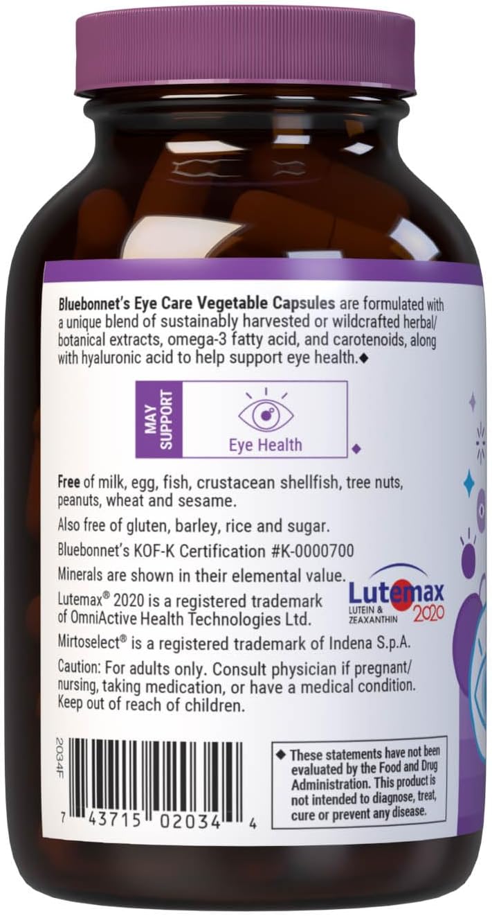 Bluebonnet Nutrition Targeted Choice Eye Care - Supports Eye Health and Macular Protection (90 Vegetable Capsules) - görsel 4