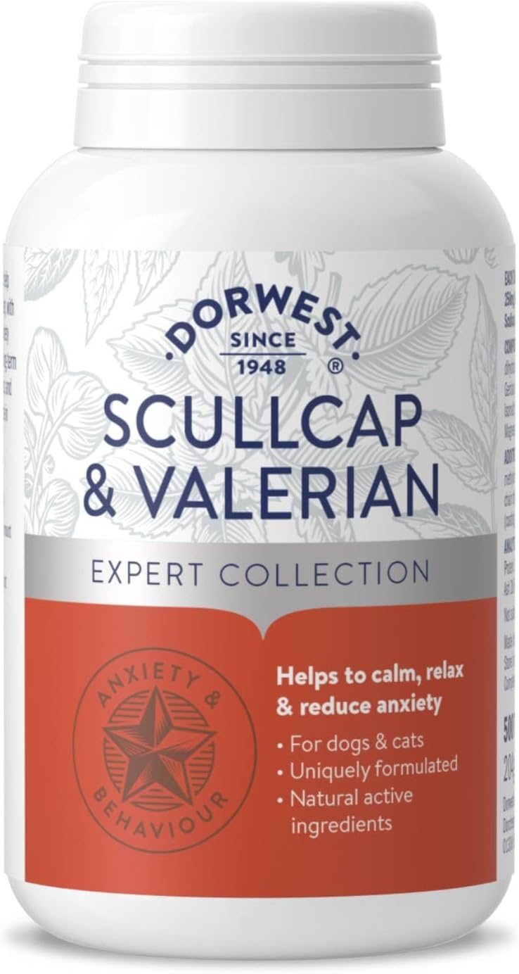 Dorwest Herbs Scullcap and Valerian Tablets for Dogs and Cats – 500 Tablets - görsel 1