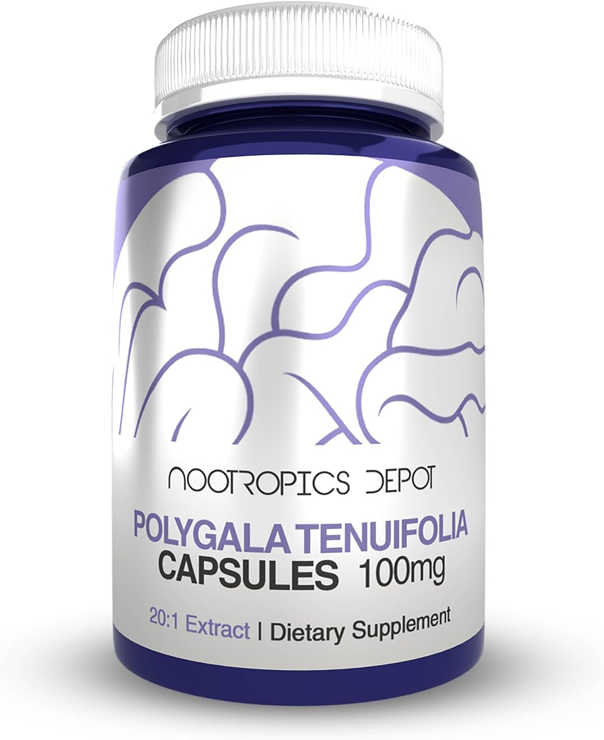 Nootropics Depot Polygala Tenuifolia Capsules | 100mg | 90 Capsules | 20:1 Extract | Yuan Zhi | Supports Cognitive Function, Learning and Memory | Helps Maintain Healthy Stress Levels | Adaptogen Supplement - görsel 1