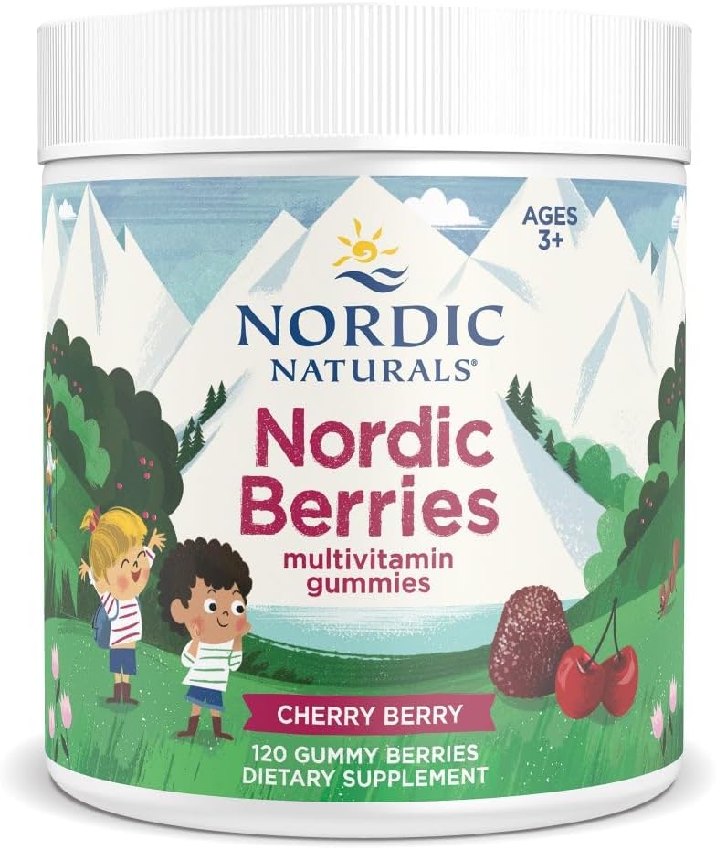 Nordic Naturals Nordic Berries, Cherry Berry – 120 Gummy Berries – Multivitamin for Children Aged 3+ - görsel 8