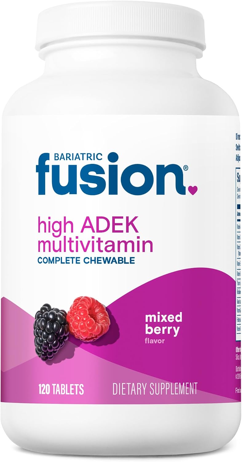 Bariatric Fusion Chewable Multivitamin with High ADEK Vitamins - Mixed Berry - 120 Tablets - görsel 1