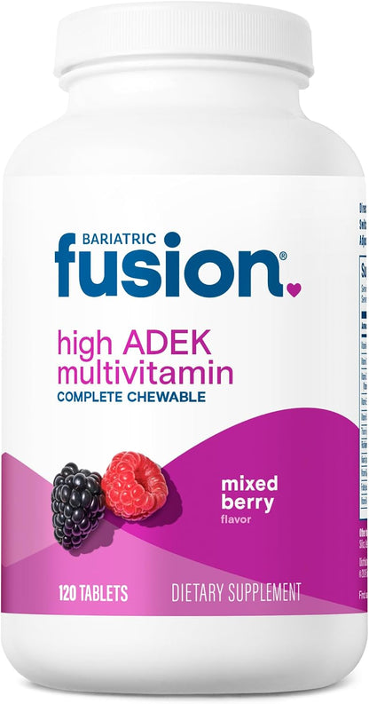 Bariatric Fusion Chewable Multivitamin with High ADEK Vitamins - Mixed Berry - 120 Tablets
