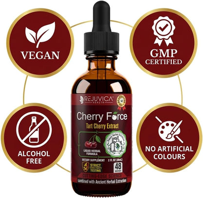 Rejuvica Health Cherry Force - Advanced Tart Cherry Extract - Liquid Drops