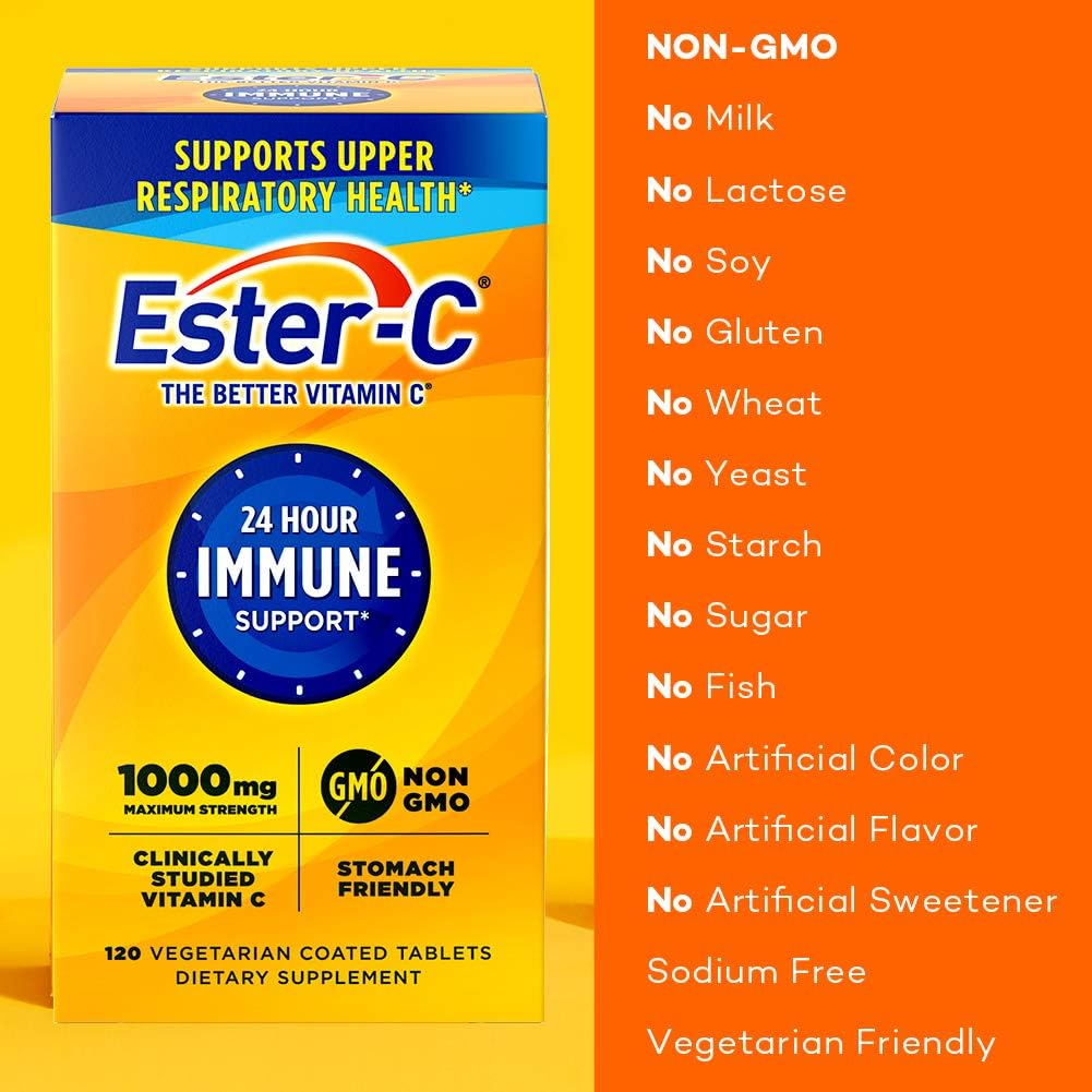 Ester-C Vitamin C 1000 mg Coated Tablets, 120 Tablets - görsel 3