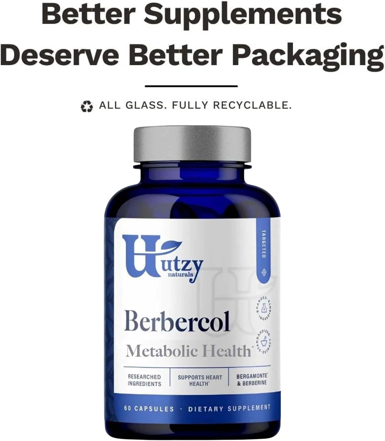 Utzy Naturals Berbercol - Citrus Bergamot & Berberine Supplement, 60 Capsules - görsel 8