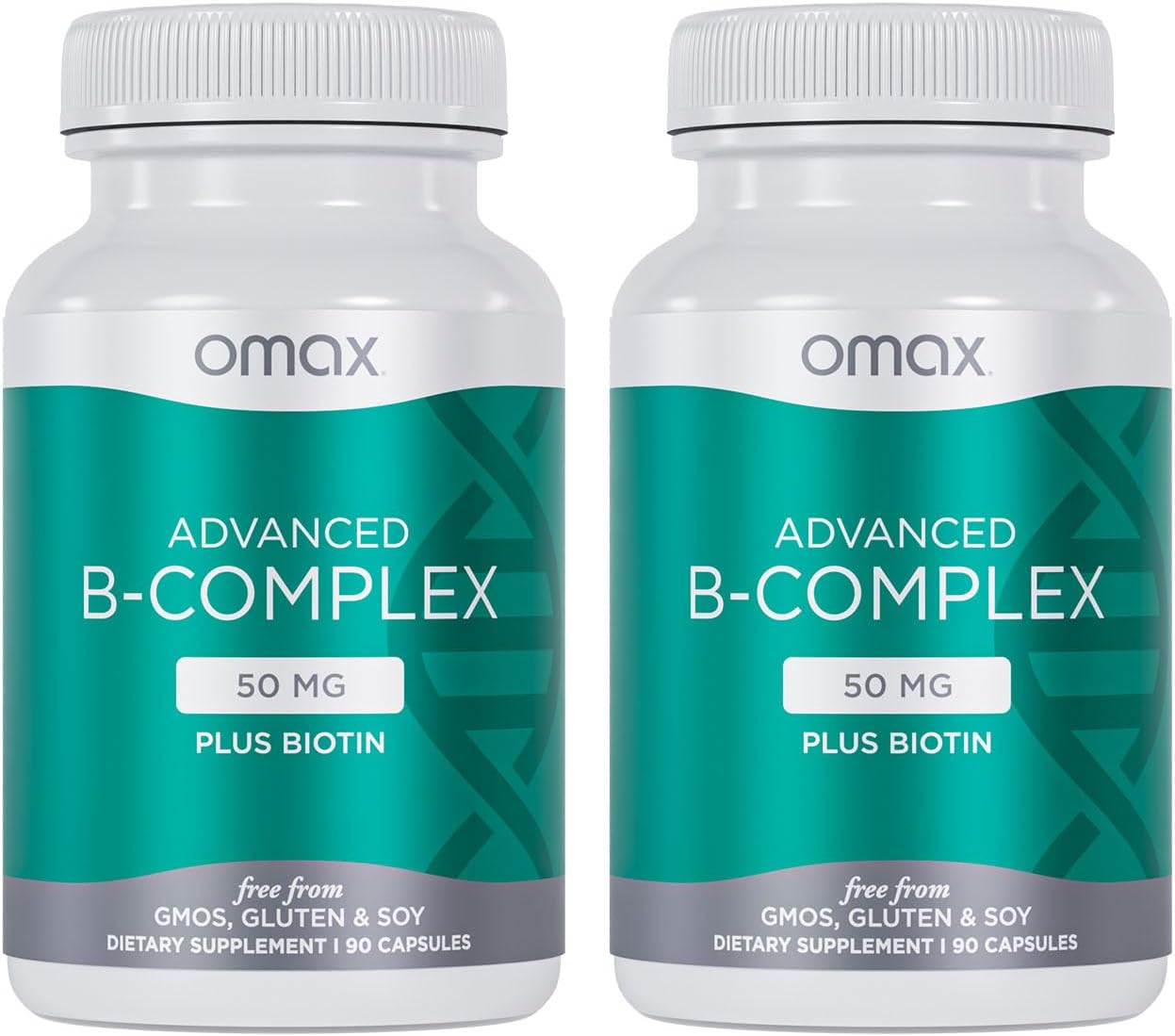 Omax3 Advanced Vitamin B Complex 50 mg with Biotin - 90 Capsules (2 Pack) - görsel 1