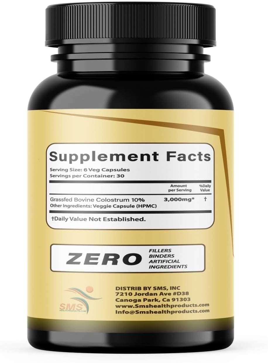 Grass-Fed Beef Colostrum Food Supplement (3000 mg, 180 Capsules) - görsel 2