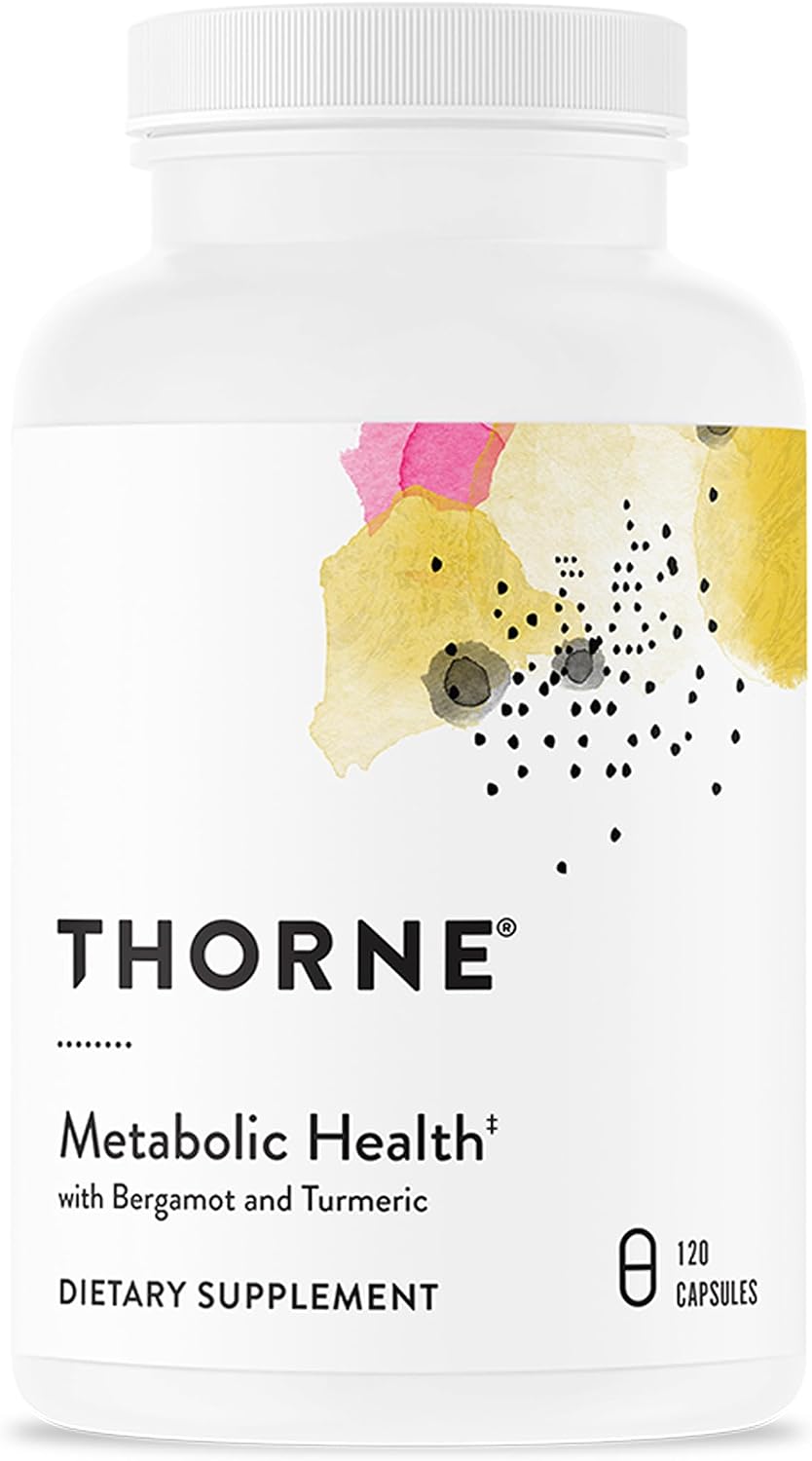 THORNE Metabolic Health – Bergamot & Curcumin Phytosome – Supports Normal Fat Metabolism – 120 Capsules - görsel 1