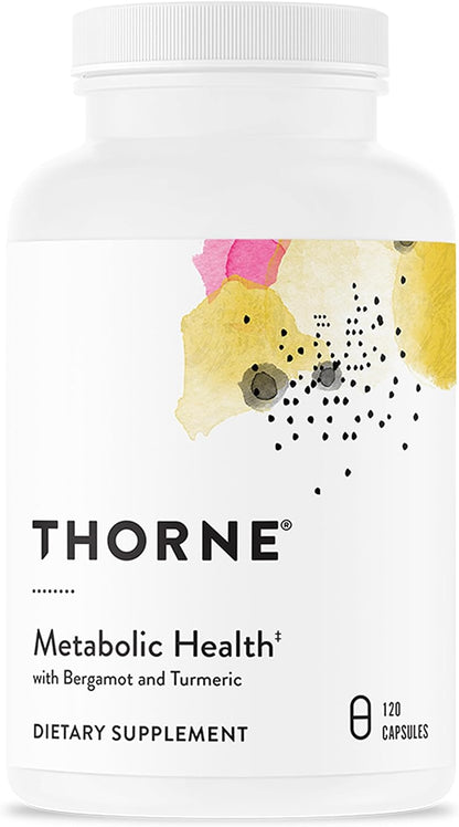 THORNE Metabolic Health – Bergamot & Curcumin Phytosome – Supports Normal Fat Metabolism – 120 Capsules