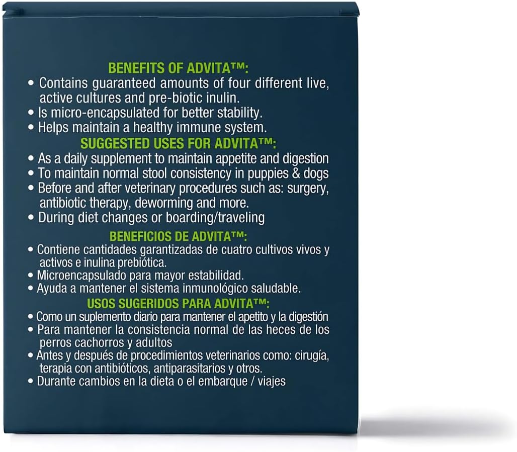 Vet One Advita Probiotic Nutritional Supplement for Dogs (3 Boxes, 90 Sachets) - görsel 2