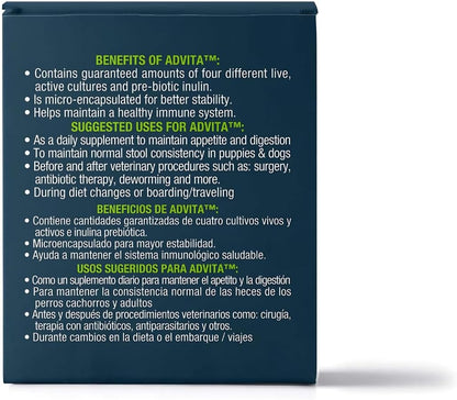 Vet One Advita Probiotic Nutritional Supplement for Dogs (3 Boxes, 90 Sachets)