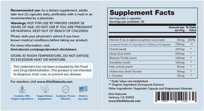 Kimi Naturals Butt Enhancer Pills – Natural Booty Builder for Bigger Buttocks and Curves – 60 Capsules