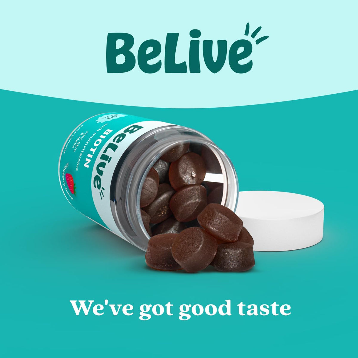 BeLive Biotin Gummies with Multivitamins, Folate & Inositol – Vegan, Pectin Based – Strawberry Flavour - görsel 6