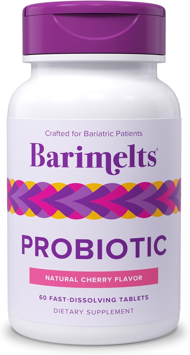 BariMelts Probiotic, 5 Billion CFU – 60 Fast-Dissolving Tablets (2-Month Supply) – Sugar-Free Probiotics for Women, Post-Bariatric Gut Health, Natural Cherry Flavour - görsel 1