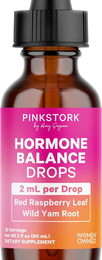 Pink Stork Hormone Balance Drops for Women – 2oz (60ml), 30 Servings