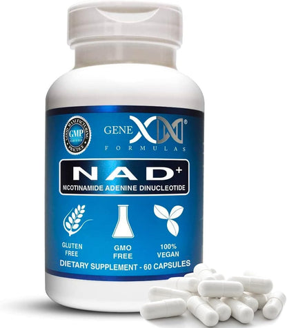 Genex Formulae NAD+ 250mg – Actual NAD+ Supplement, 60 Capsules