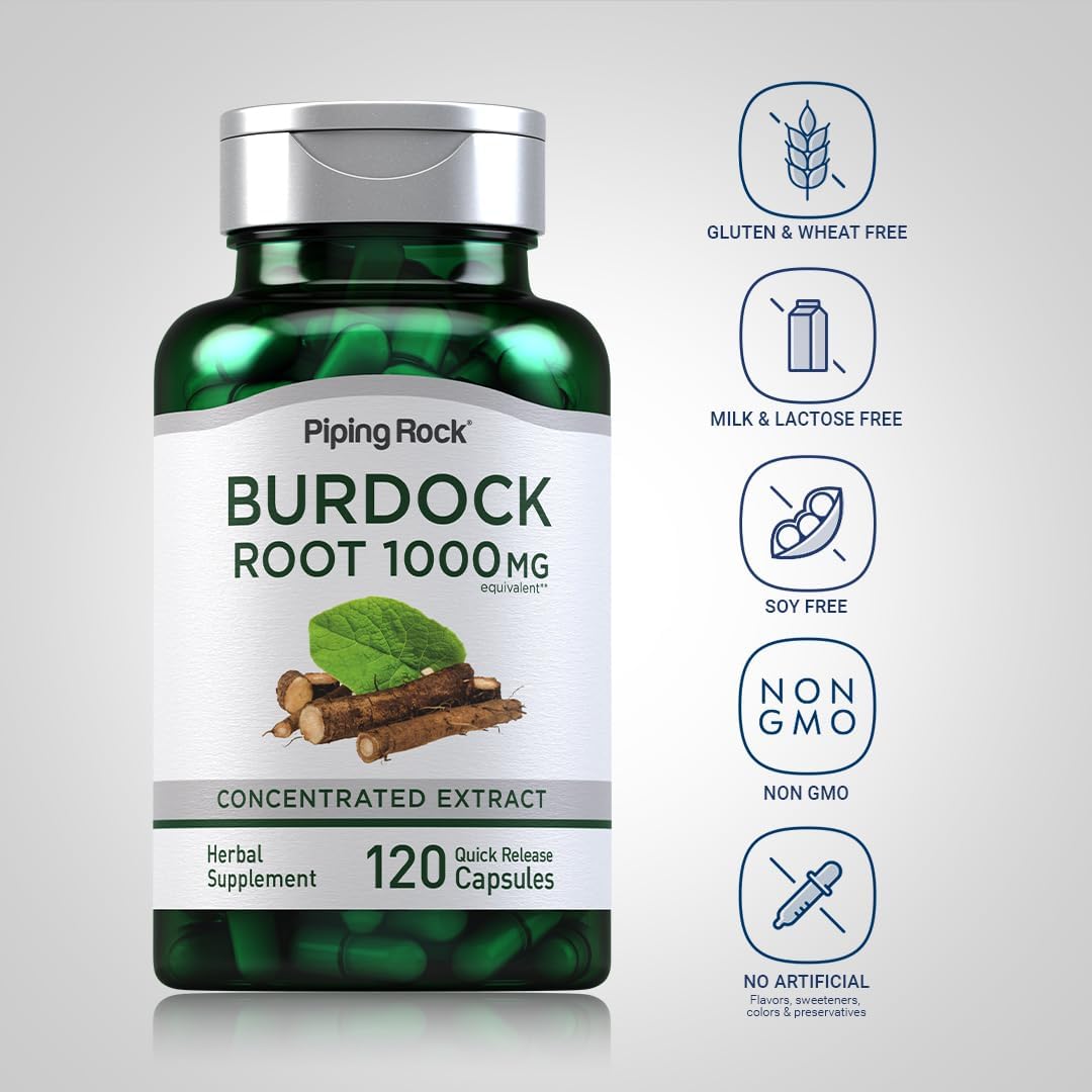 Piping Rock Burdock Root Capsules (120 Count) - görsel 3