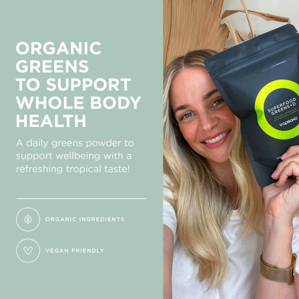 Tropeaka Superfood Greens + D – Organic Superfood Powder with Vitamin D for Energy, Immunity & Digestive Health - görsel 5