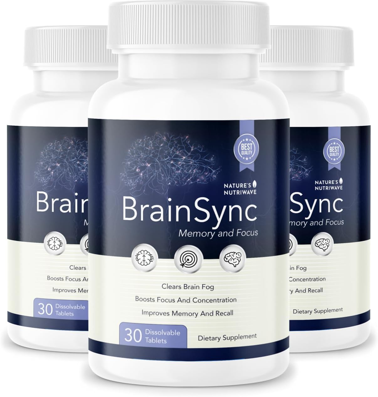 Nature's NutriWave BrainSync Probiotic Tablets – 3.6 Billion CFU – 30 Count - görsel 1