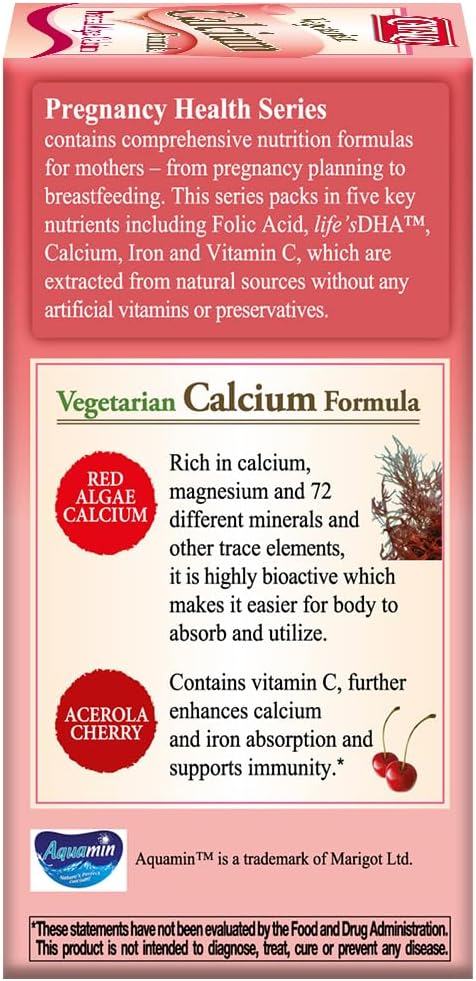 CATALO Vegetarian Calcium Formula - Plant-Based Red Algae Calcium with Natural Vitamin C - 90 Tablets - görsel 2