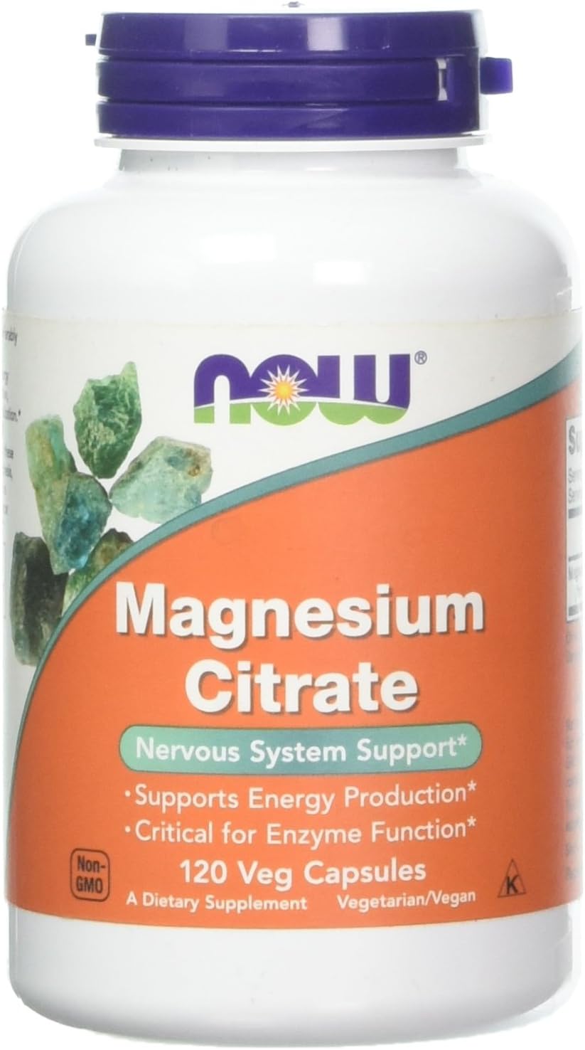 Now Foods Magnesium Citrate Capsules, 120 Vcaps (2-Pack) - görsel 1