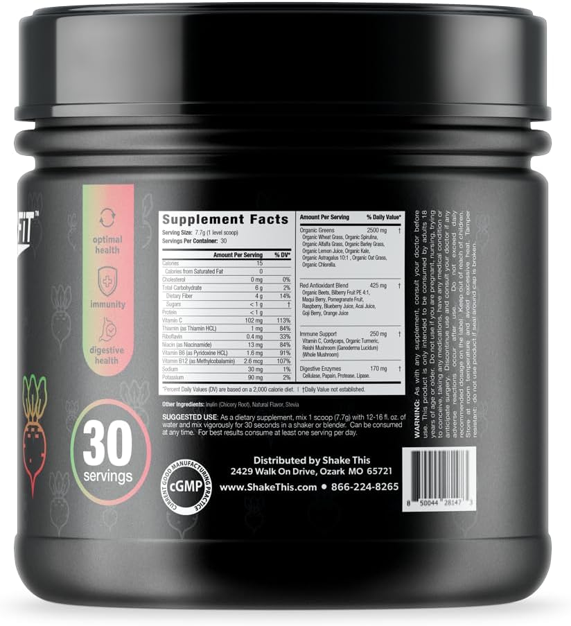 Super Greens Powder - Smoothie & Juice Mix - Red and Green Superfoods Powder - görsel 2