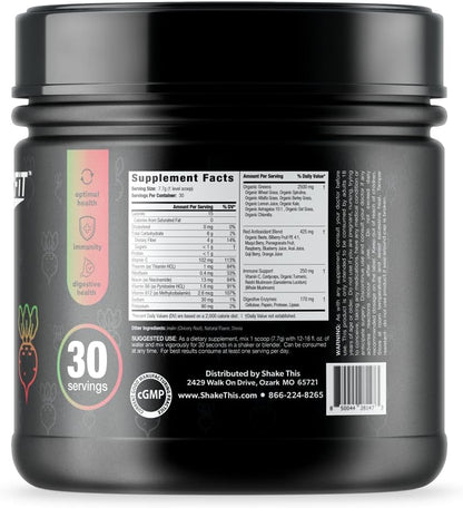 Super Greens Powder - Smoothie & Juice Mix - Red and Green Superfoods Powder