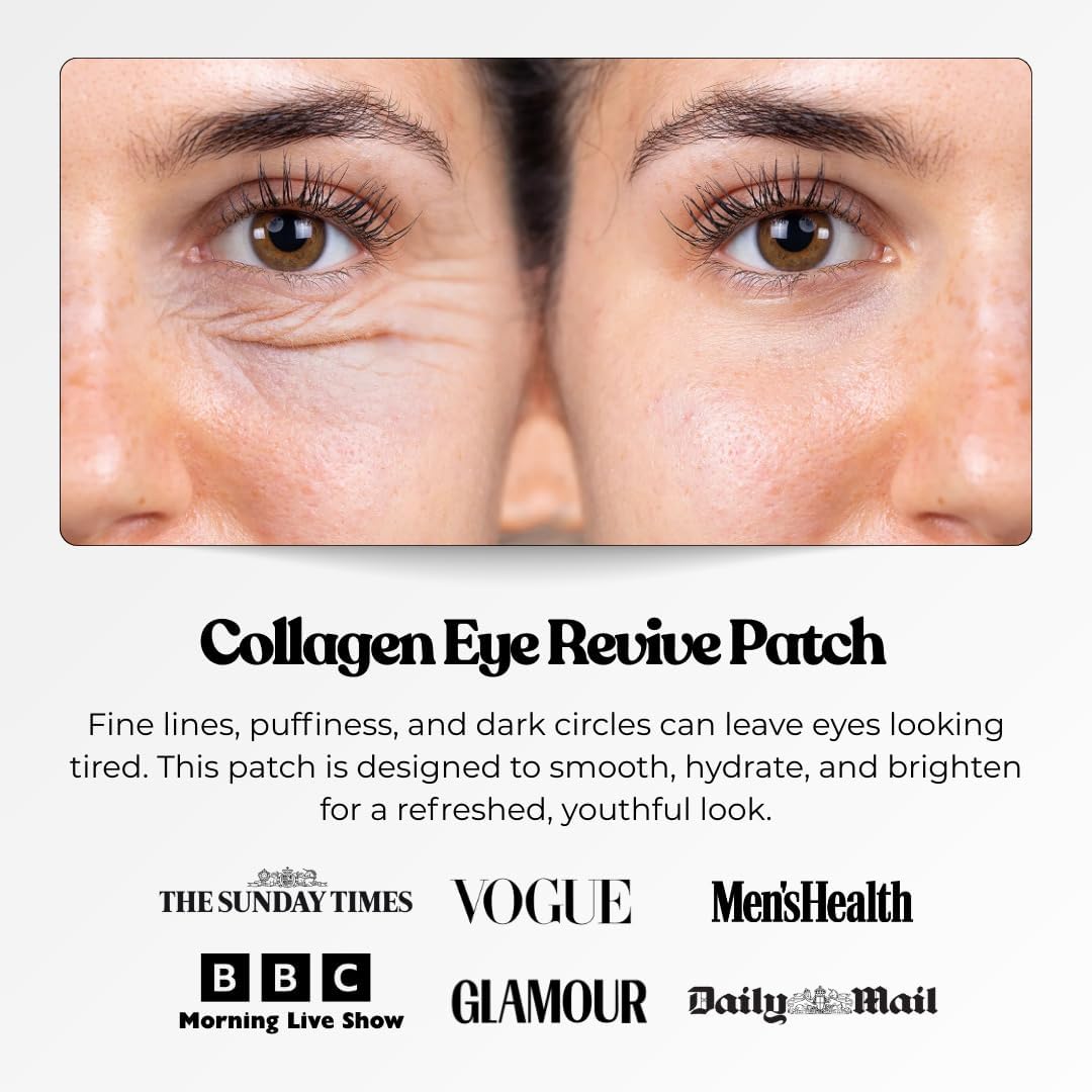 The Patch Collection® – Glow Up Under-Eye Collagen Patch | Retinol, Hyaluronic Acid, Nano Gold, Collagen, Vitamin C (Pack of 3) - görsel 3