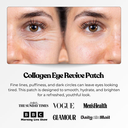 The Patch Collection® – Glow Up Under-Eye Collagen Patch | Retinol, Hyaluronic Acid, Nano Gold, Collagen, Vitamin C (Pack of 3)