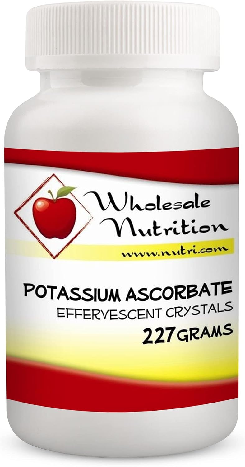 Wholesale Nutrition Potassium Ascorbate - Blend of Potassium & Vitamin C, Effervescent Vitamin C Crystals Supplement, Vitamin Powder, 227g - görsel 1