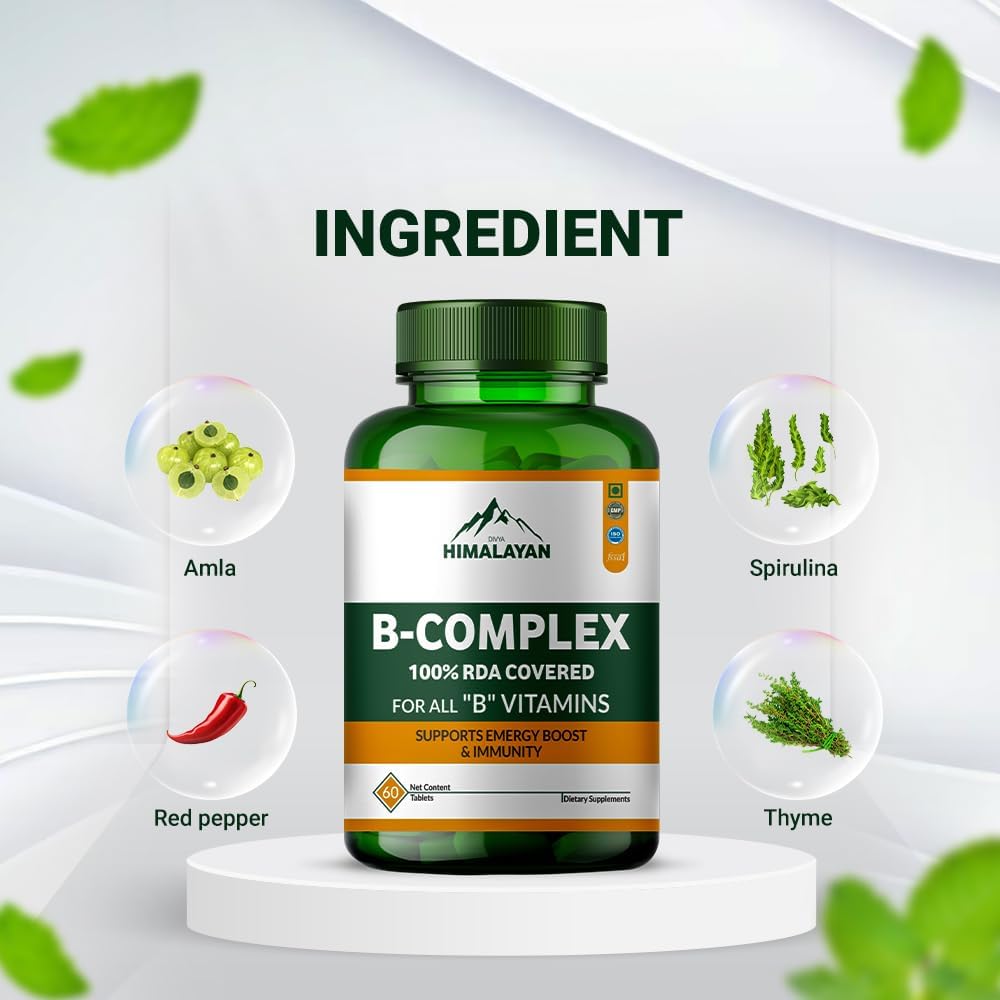 Plant Based Vitamin B Complex Supplement | Methylated Vitamin B12 1000 mcg with B1, B2, B3, B6, B7, B9 | Active B12 & Plant Superfoods for Energy, Nervous System, Digestion & Immunity – 60 Tablets - görsel 4
