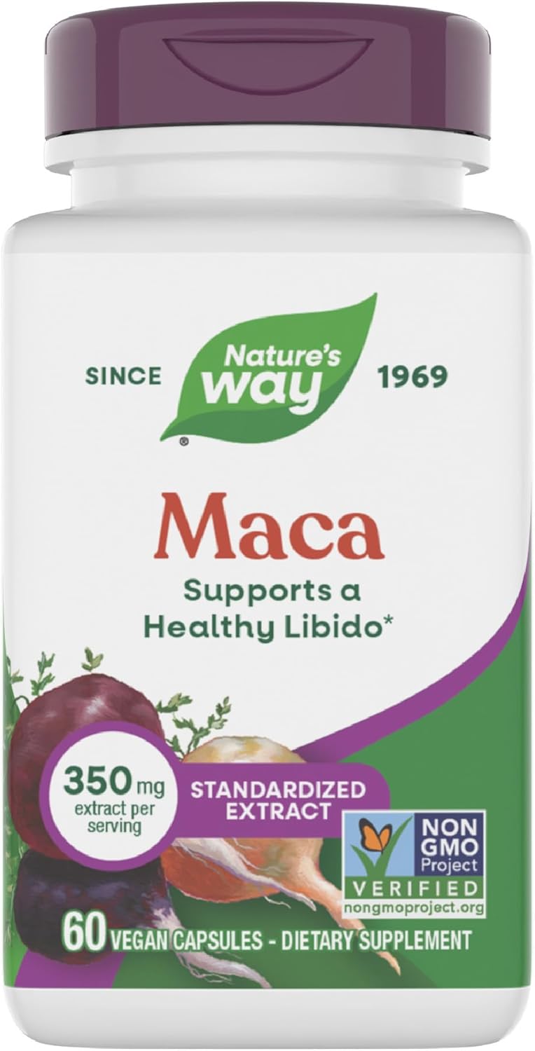 Nature's Way Maca Standardised Extract - Contributes to Normal Sexual Desire* - 60 Vegan Capsules - görsel 1