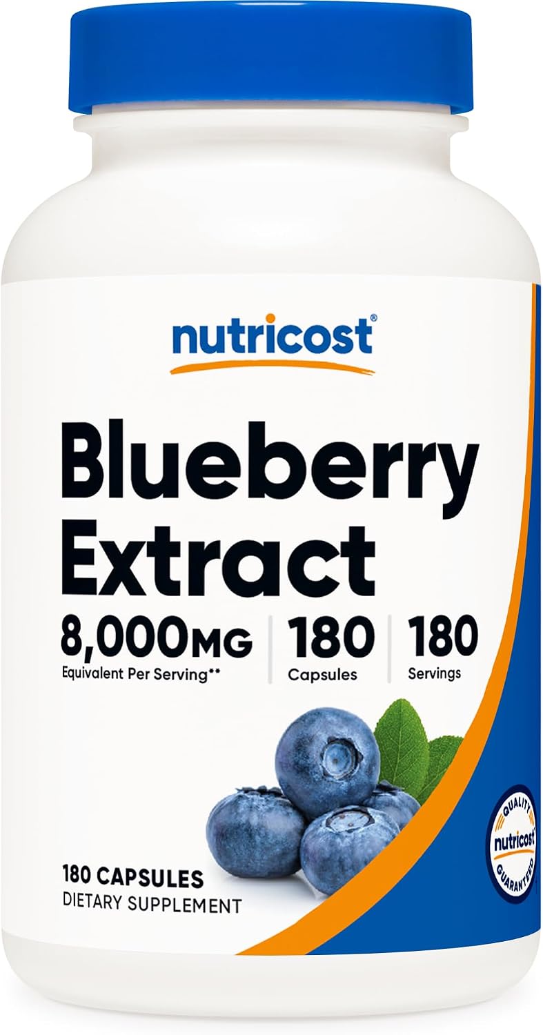 Nutricost Blueberry Extract - 160mg 50:1 Concentrate, 180 Capsules - görsel 1