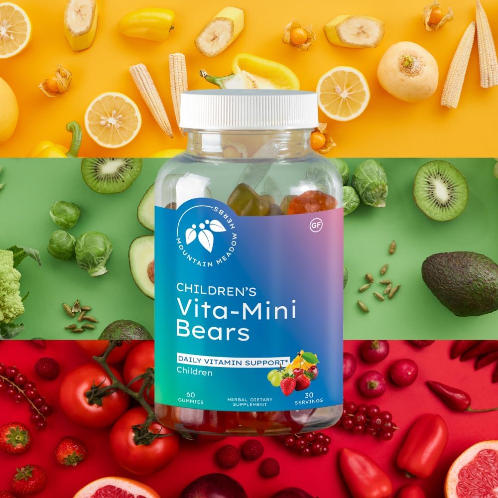 Vita-Mini Bears Children's Multivitamin Gummies – Sugar-Free, Non-GM, 60 Count - görsel 5