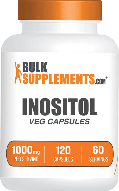 BulkSupplements.com Inositol Capsules - Vitamin B8, 1000mg per Serving, 120 Count