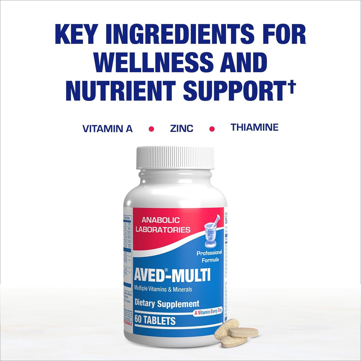 Anabolic Laboratories 30-In-1 Adult Multivitamin with Iron – Over 50 Multivitamin for Women and Men, 1 Month Supply - görsel 6