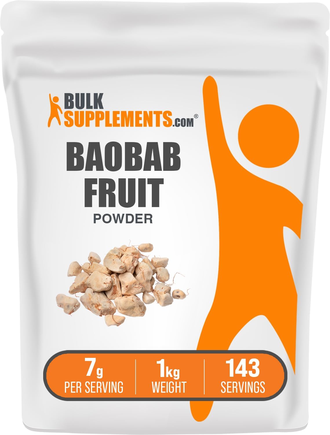 BulkSupplements.com Baobab Fruit Powder - Antioxidant Supplement, Gluten-free, 7g per Serving, 100g (3.5 oz) - görsel 7