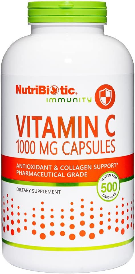 NutriBiotic Vitamin C 1000 mg Capsules – 500 Capsules - görsel 1