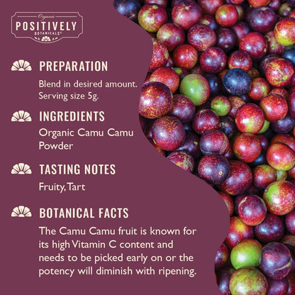 Organic Positively Botanicals Company, Camu Camu - Botanical Powder, 454 g