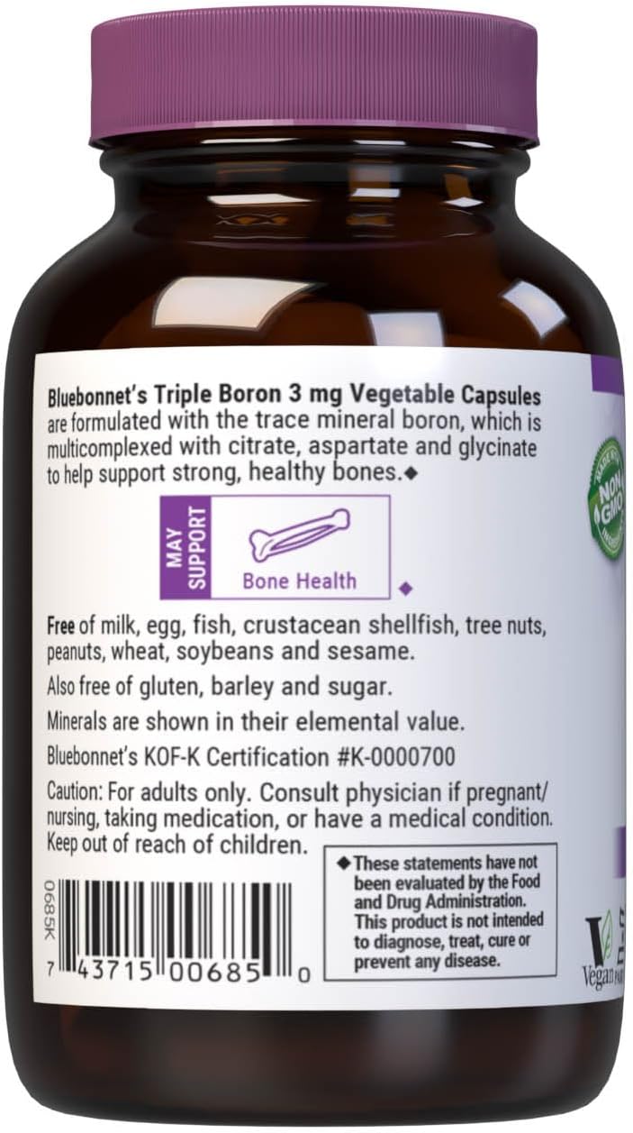Bluebonnet Triple Boron 3 mg – Trace Mineral for Bone Support - görsel 3