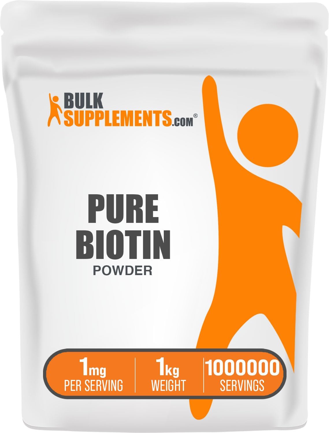 BulkSupplements.com Pure Biotin Powder - Vitamin B7, 1mg per Serving, 50g (1.76 oz) - görsel 7