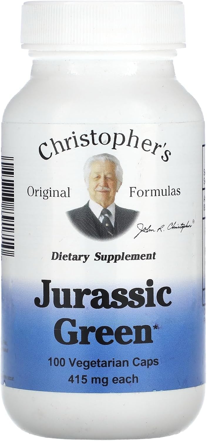 Christopher's Jurassic Green - 415 mg - 100 Vegetarian Capsules - görsel 1