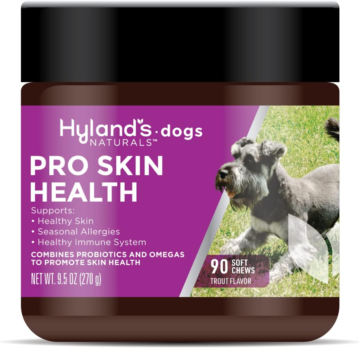 Hyland's Naturals - Pro Skin Health for Dogs, 90 Soft Chews, Supports Healthy Skin, Seasonal Allergies & Immune System, with Probiotics & Omega-3s, Trout Flavour - görsel 1